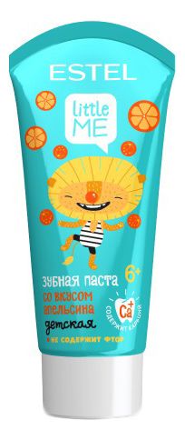 Детская зубная паста со вкусом апельсина Little Me 60мл батончик мармеладный couturier в шоколаде снегурочка со вкусом апельсина вес