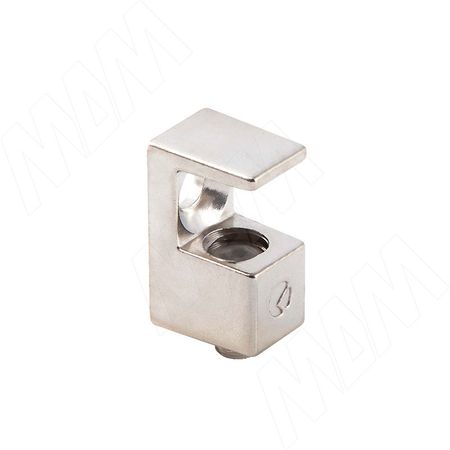 GRACE Полкодержатель для стеклянных полок толщиной 5-6 мм, под саморез, никель (1 61200 10 YA)