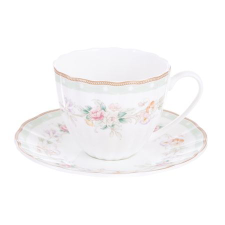 Чашка чайная 330мл с блюдцем флориана Hatori Н 1135000 /12916