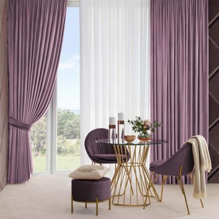 Комплект штор с подхватами Togas Алессио розовые 260х275 см