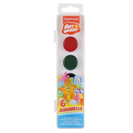 Набор для творчества Erich Krause акварель медовая 6 цветов