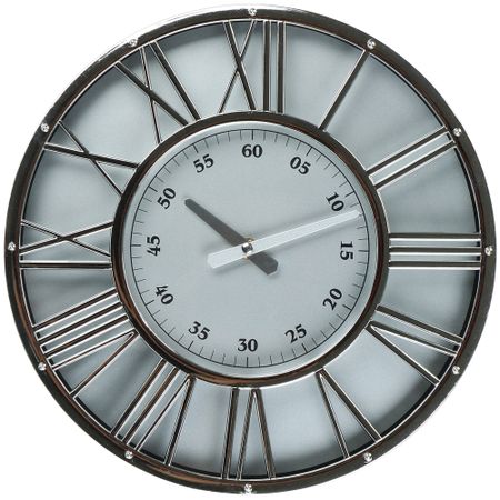 Часы настенные Kanglijia Clock серебряные 30,4х4,1х30,4 см проекционные часы virtus table clock d juan lrg eagle bronze