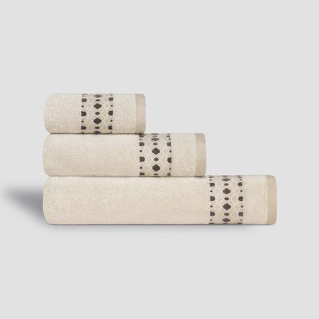 Полотенце Togas Эмеральд экрю с коричневым 50х100 см