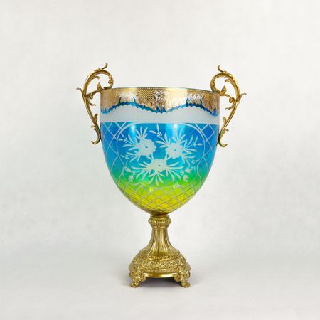 Ваза стеклянная с рисунком  42х30х54см C.f.c.m.factory стеклянная ваза jssmtlp много ная