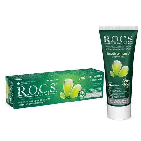 Зубная паста ROCS двойная мята 74 гр (03-01-002) елена владимировна ратникова анжелика владимировна гаврик игры на песке со взрослыми и детьми