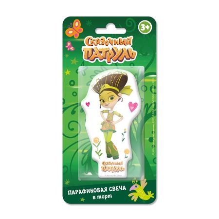 Свеча парафиновая в торт Сказочный патруль. Маша пазл оригами сказочный патруль 17 6х21см 90эл браслетик наклейка маша и алёнка 03664
