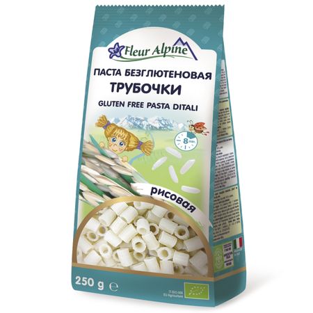 Паста Fleur Alpine рисовые трубочки, без глютена, 250 г гера марксовна треер паста макароны спагетти фетучини
