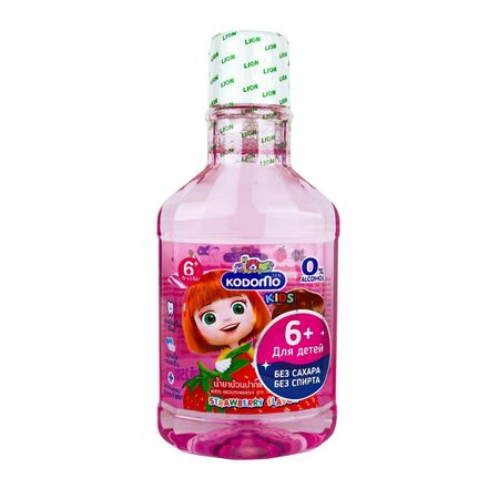 Ополаскиватель для полости рта Lion для детей с 6 лет Клубника без спирта и сахара 250 мл