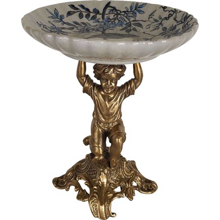 Чаша Glasar на путти 16x16x19 см белый 2025 eu plug power strip настенная несколькими розетками портативный 2 usb порта для мобильных телефонов 1200 вт 250 в синий и белый фарфор pbw7