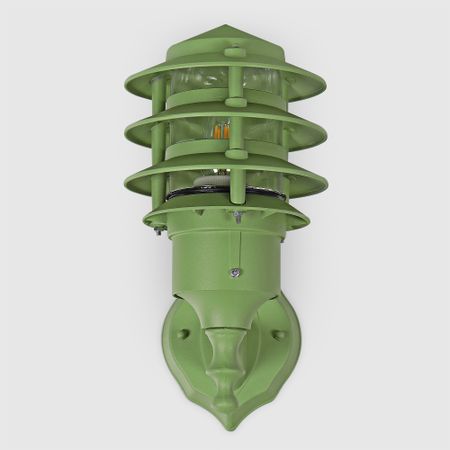 Садовый светильник Amber Lamp настенный зеленый (8051)