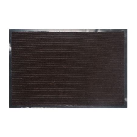 Коврик придверный влаговпитывающий на пвх ребро 3:2 корич 60x90см Lider