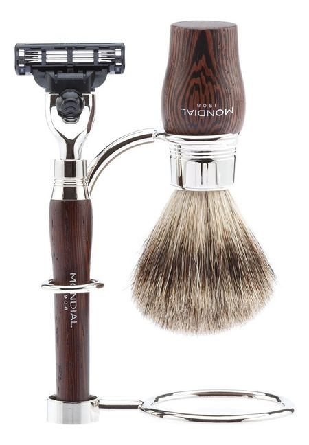 Набор ST-VIE-W-II-M3 (бритва Mach3 + помазок барсучий ворс + подставка) цвет дерево венге барсукор барсучий жир капс 100