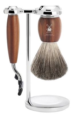 Набор Слива Intro Vivo (помазок натуральный барсучий ворс + бритва Mach3) барсукор барсучий жир капс 100