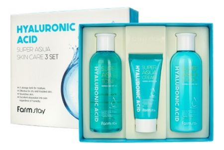 Набор для лица Hyaluronic Acid Super Aqua Skin Care (эмульсия 200мл + тонер 200мл + крем 50мл)