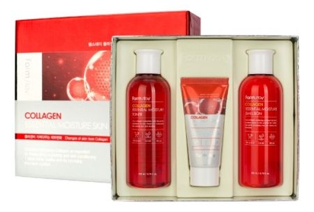 Набор для лица Collagen Essential Moisture Skin Care (эмульсия 200мл + тонер 200мл + крем 50мл)