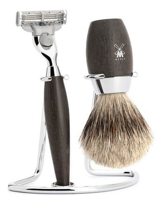 Набор Мореный дуб Modern Kosmo (помазок барсучий ворс категории Fine + бритва Mach3) барсукор барсучий жир капс 100