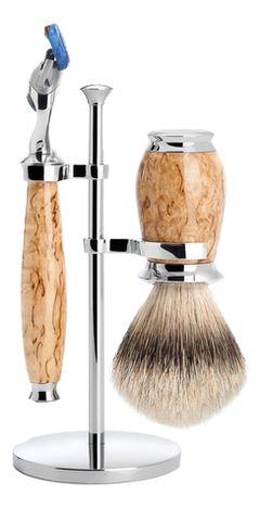 Набор Каповая береза Classic Purist (помазок барсучий ворс высшей категории Silvertip + бритва Fusion) барсукор барсучий жир капс 100