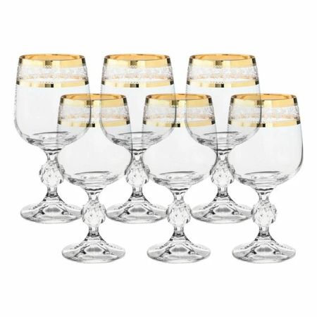 Набор бокалов для красного вина Crystalite Bohemia Sterna панто 2 отводки золото 230 мл 6 шт курильница zemei из меди красного а