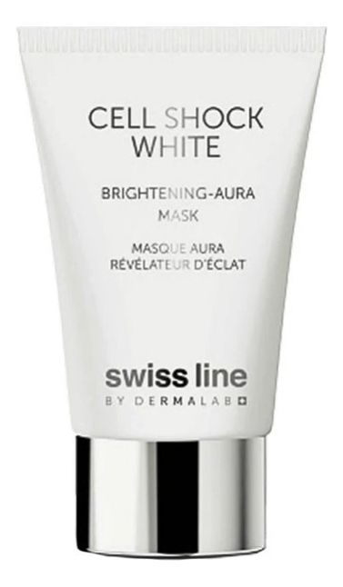 Легкая маска для лица с эффектом сияния Swiss Line Cell Shock Brightening-Aura Mask 75мл
