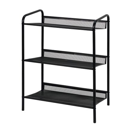 Подставка для обуви ЗМИ Женева 13, 3 полки сеточка, 45х27х60 см, черная