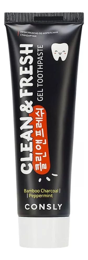 Гелевая зубная паста с бамбуковым углем и перечной мятой Clean & Fresh Gel Toothpaste 105г