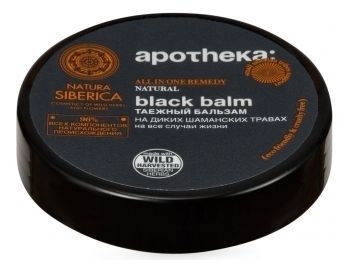 Таежный бальзам для рук и тела Apotheka Black Balm: Бальзам 15мл/18г мед очный кедровый бор таежный 245 г