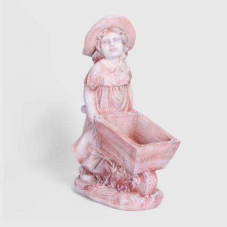 Декоративная фигура Тпк полиформ Девочка с тележкой H-69см,L-48см,В-29см