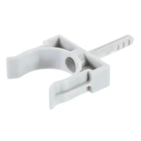 Держатель с дюбелем для труб Экопласт D32 мм цвет серый 10 шт. держатели светодиодов umaked dz 3 5mm 50 шт