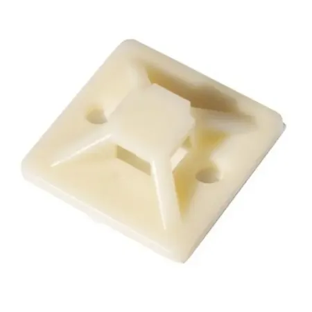 Площадка самоклеящаяся для кабельных стяжек Экопласт 28x28 мм цвет белый 100 шт.