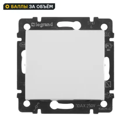 Выключатель перекрестный 1 клавиша Legrand Valena 10А 250В схема 7 винтовые зажимы белый ные угловые зажимы 5 шт