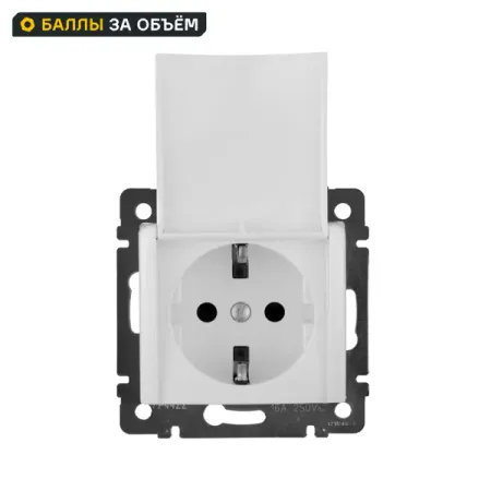 Розетка с заземлением Legrand Valena со шторками с защитной крышкой 16А 250В винтовые зажимы цвет белый пластиковые зажимы для кабеля m10