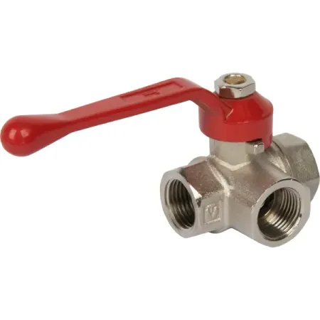 Кран трехходовой Т-образный Valtec DN16 PN40 1/2