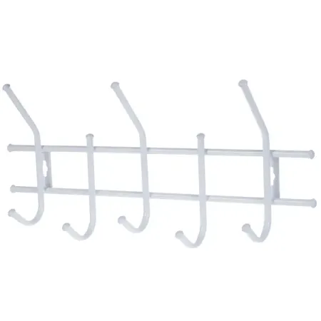 Вешалка настенная Стандарт 5 крючков 11x26x47 см металл цвет белый золотая вешалка для полотенец smesiteli