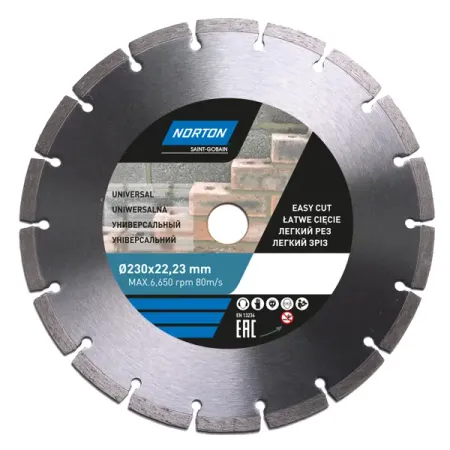 Диск алмазный Norton Universal 70184614156 сегментный 230x25.4/22.2x2.2 мм