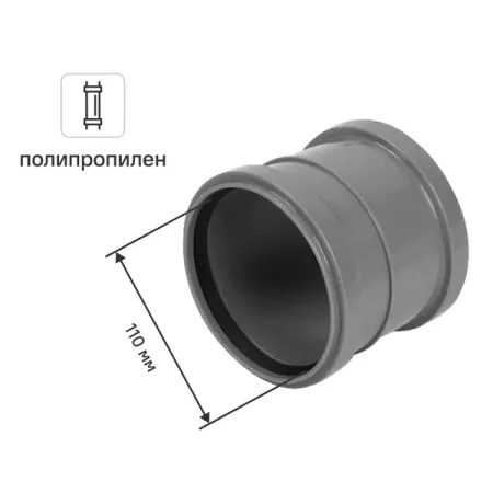 Муфта ремонтная Политэк 110 мм полипропилен муфта вала zyshtnc d20l25