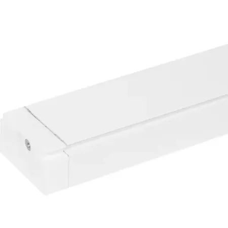 Карниз для вертикальных жалюзи тип открывания - от центра 240 см металл цвет белый полублокировочные жалюзи тканевые вертикальные