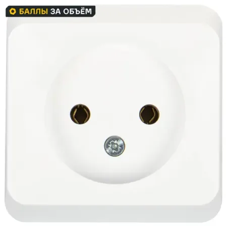 Розетка накладная Systeme Electric Этюд без заземления цвет белый