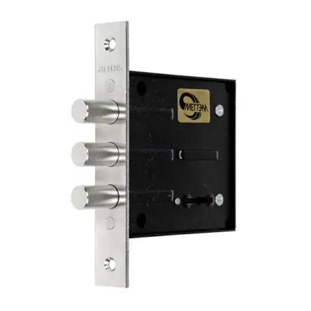 Замок врезной Меттэм ЗВ8.802.0.0, сувальдный, 3 ригеля, легкий, цвет хром магнитные защелки moonbiffy для шкафов