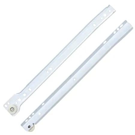 Направляющие роликовые DS01W.1/400, металл, цвет белый направляющие роликовые lemax 300мм белый 2шт