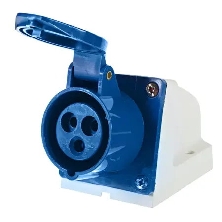 Розетка силовая IEK заземление 16 А 220 В разъем датчика m8 3 4 контакта