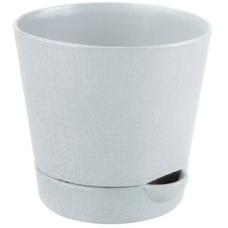 Горшок цветочный Тек.А.Тек Партер ø15 h13 см v1.4 л пластик кремовый железный подвесной горшок для воздушных растений