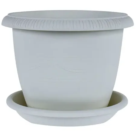 Горшок цветочный Жардин ø15 h13.5 см v1.6 л пластик серый горшок гончар скарлет 3 бело серый d 12 см h 13 см v 1 2 л