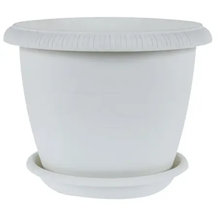 Горшок цветочный Жардин ø20 h16 см v2.8 л пластик серый горшок гончар скарлет 3 бело серый d 12 см h 13 см v 1 2 л