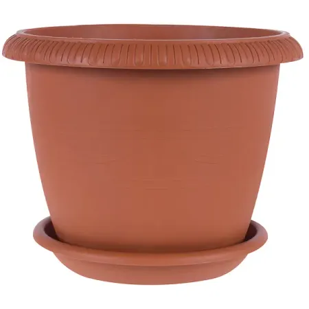 Горшок цветочный Жардин ø20 h16 см v2.8 л пластик терракотовый курильницы htisok в греческом стиле