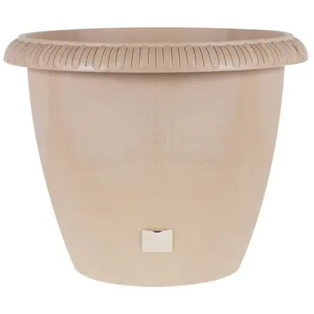 Горшок цветочный Жардин ø45 h37 см v28.8 л пластик золотой стеклянные вазы