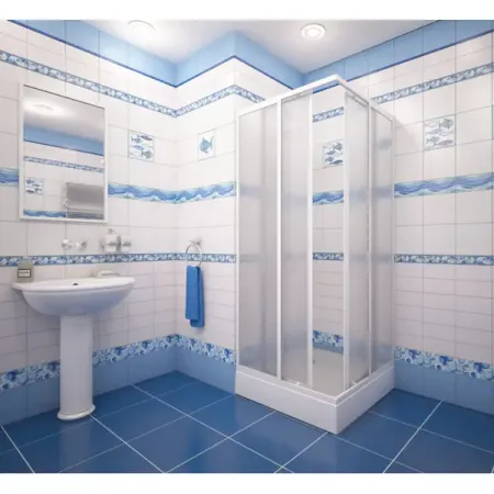 Душевой уголок Metakam квадратный 89x89 см белый профиль матовый поликарбонат раздвижной