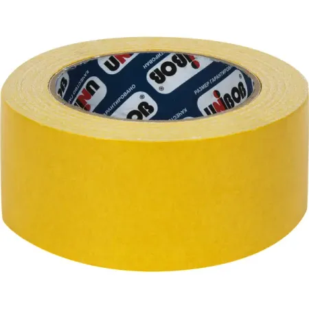 Лента клейкая двусторонняя монтажная Unibob 50 мм x 25 м цвет белый