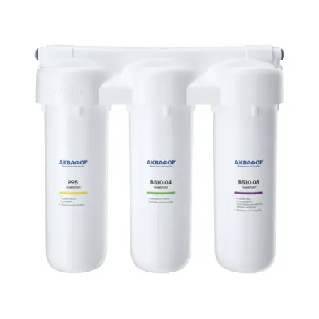 Фильтр под мойку Аквафор Трио Универсал для жесткой воды 3 ступени кран в комплекте капельный фильтр для кофе пластиковый