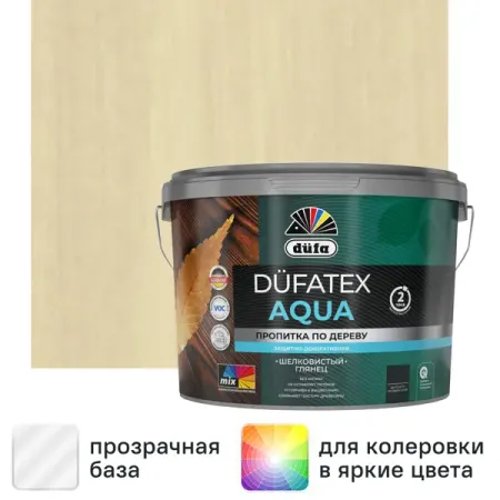 Пропитка для дерева водная прозрачная Dufatex aqua 2.5 л