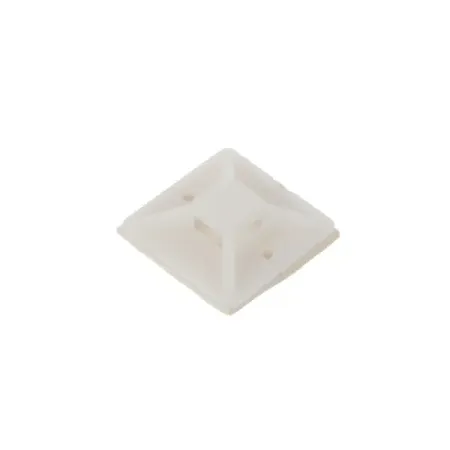 Площадка самоклеящаяся для кабельных стяжек IEK 30x30 мм цвет белый 100 шт.